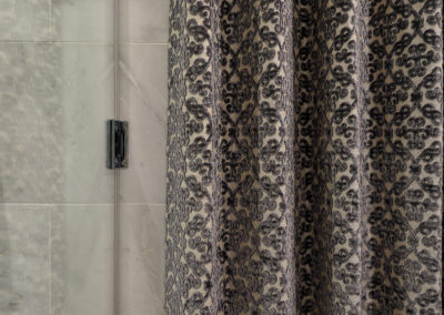Penman Interiors Chelsea Door Curtain Grey Small Pattern