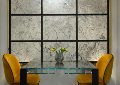Penman Interiors Chelsea London Dining Room Map Art