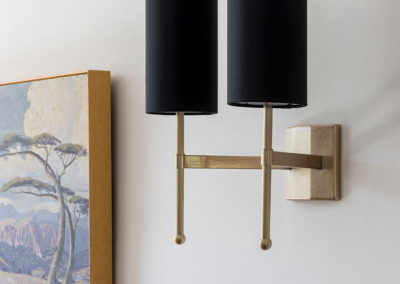 Penman Interiors Dulwich Living Room Wall Lights Black Gold Double