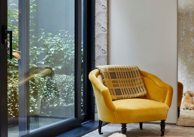 Penman Interiors Dulwich Bedroom Yellow Chair